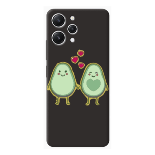 Xiaomi Redmi 12 Avocados Black Colored Silicone TPU Θήκη