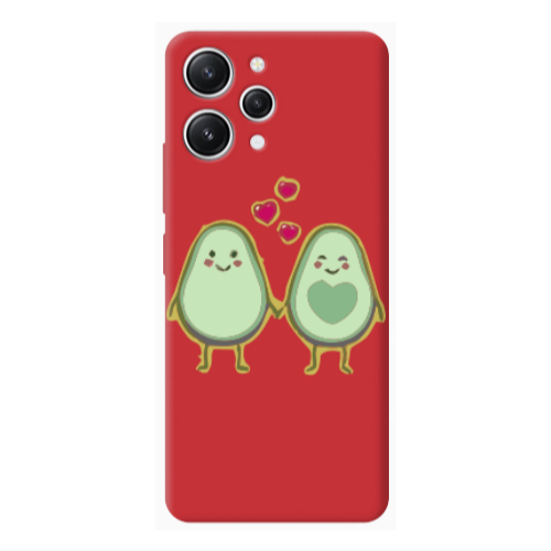 Xiaomi Redmi 12 Avocados Red Colored Silicone TPU Θήκη