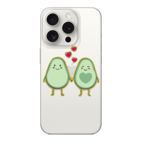 Apple iPhone 15 Pro Max Avocados Transparent Silicone TPU Θήκη