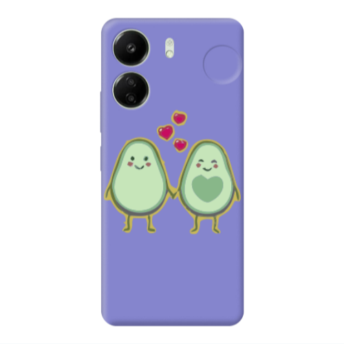 Xiaomi Redmi 13C Avocados Purple Colored Silicone TPU Θήκη