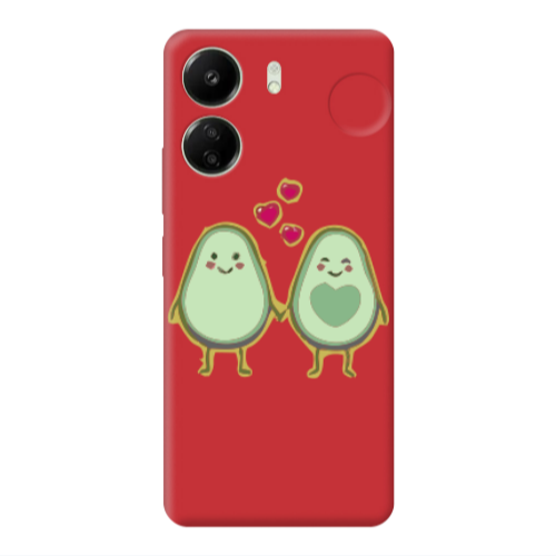 Xiaomi Redmi 13C Avocados Red Colored Silicone TPU Θήκη