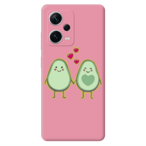 Xiaomi Poco X5 Avocados Pink Colored Silicone TPU Θήκη