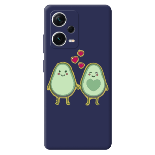 Xiaomi Poco X5 Avocados Dark blue Colored Silicone TPU Θήκη