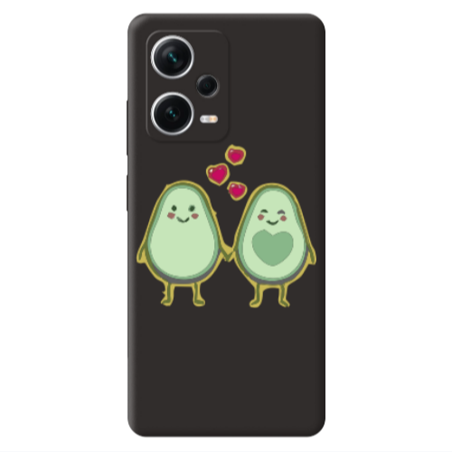 Xiaomi Poco X5 Avocados Black Colored Silicone TPU Θήκη