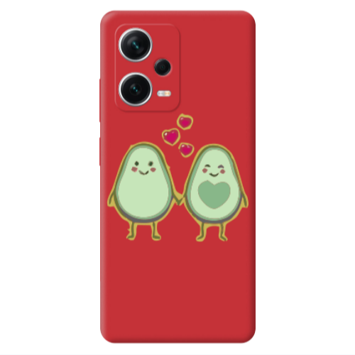 Xiaomi Poco X5 Avocados Red Colored Silicone TPU Θήκη