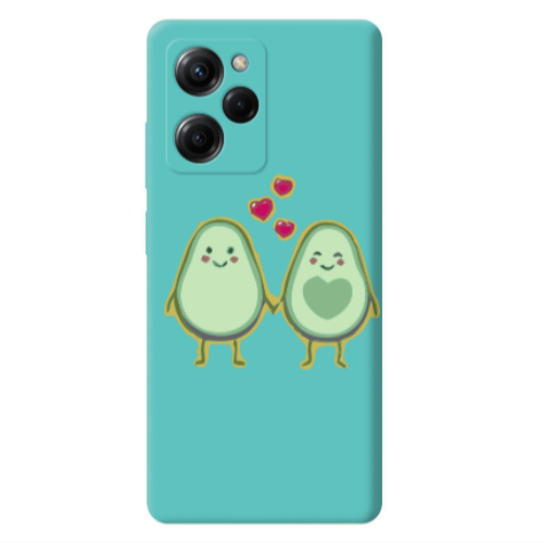 Xiaomi Poco X5 Pro Avocados Turquoise Colored Silicone TPU Θήκη