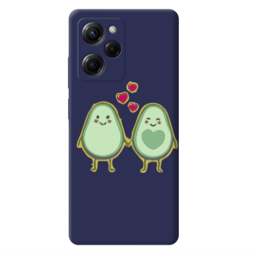 Xiaomi Poco X5 Pro Avocados Dark blue Colored Silicone TPU Θήκη