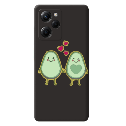 Xiaomi Poco X5 Pro Avocados Black Colored Silicone TPU Θήκη