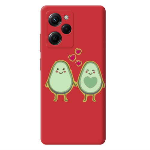 Xiaomi Poco X5 Pro Avocados Red Colored Silicone TPU Θήκη