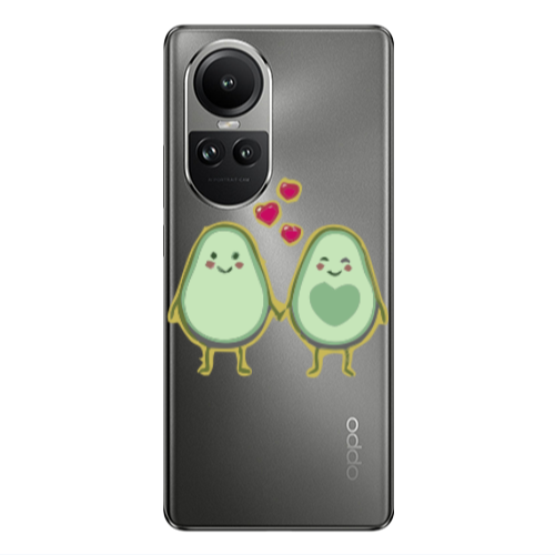 Oppo Reno10 5G Avocados Transparent Silicone TPU Θήκη