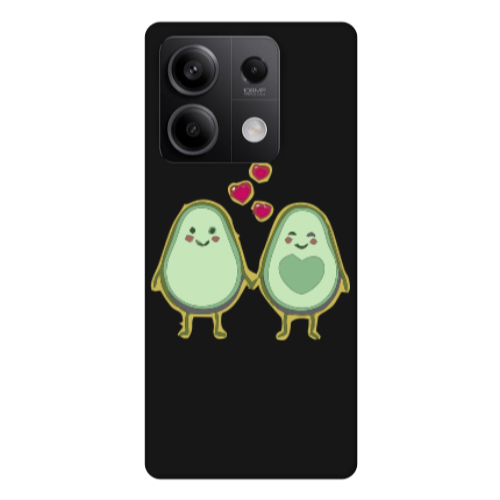 Xiaomi Redmi Note 13 5G Avocados Black Colored Silicone TPU Θήκη