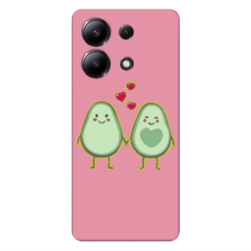 Xiaomi Redmi Note 13 4G Avocados Pink Colored Silicone TPU Θήκη