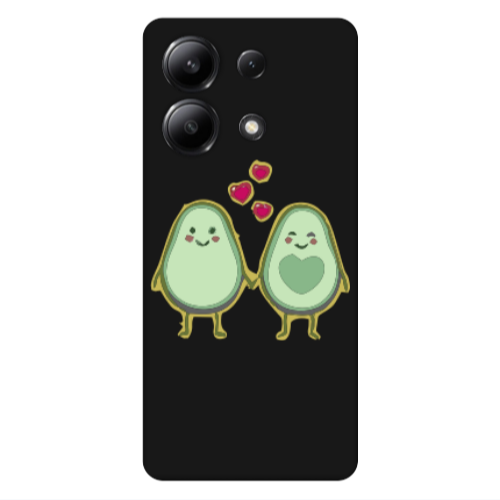 Xiaomi Redmi Note 13 4G Avocados Black Colored Silicone TPU Θήκη
