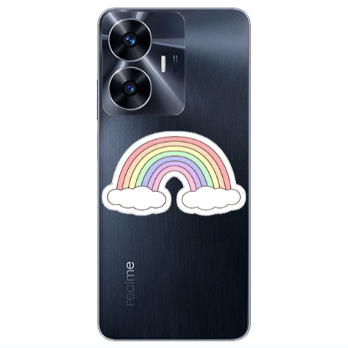 Realme Note 50 Rainboww Transparent Silicone TPU Θήκη