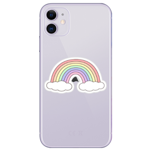 Apple iPhone 11  Rainboww Transparent Silicone TPU Θήκη