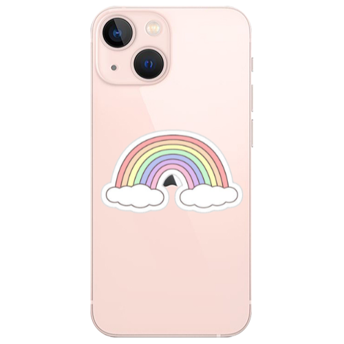 Apple iPhone 13 Rainboww Transparent Silicone TPU Θήκη