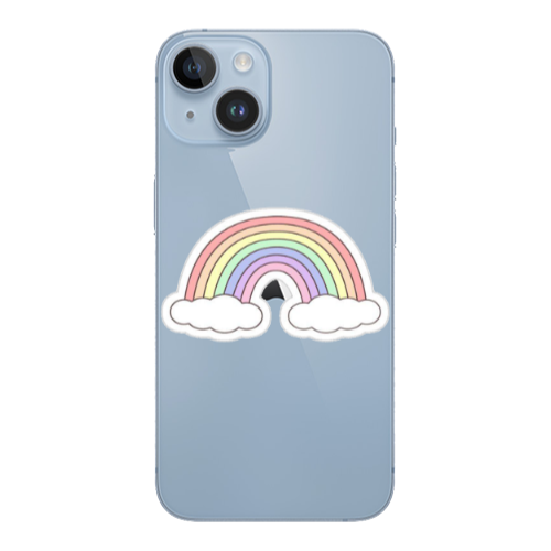 Apple iPhone 14  Rainboww Transparent Silicone TPU Θήκη