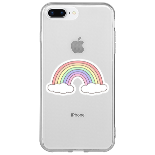 Apple iPhone 7 Plus Rainboww Transparent Silicone TPU Θήκη