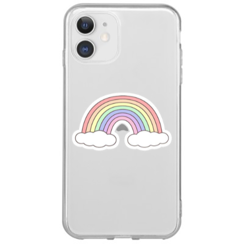 Apple iPhone 12 Mini Rainboww Transparent Silicone TPU Θήκη