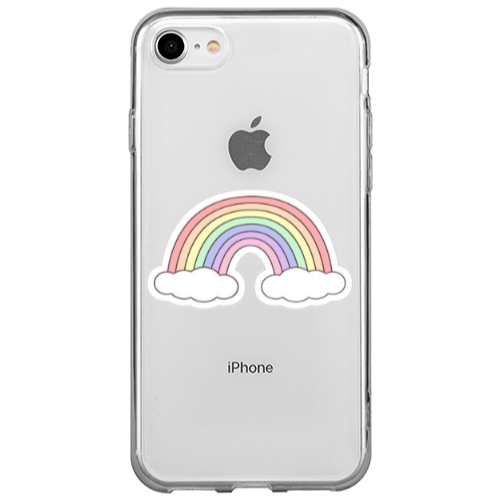 Apple iPhone SE 2020 Rainboww Transparent Silicone TPU Θήκη