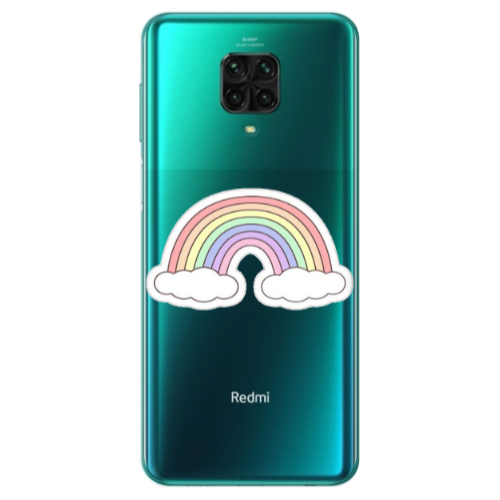 Xiaomi Redmi Note 9S Rainboww Transparent Silicone TPU Θήκη