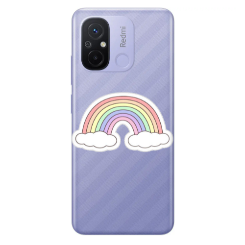 Xiaomi Redmi 12C Rainboww Transparent Silicone TPU Θήκη