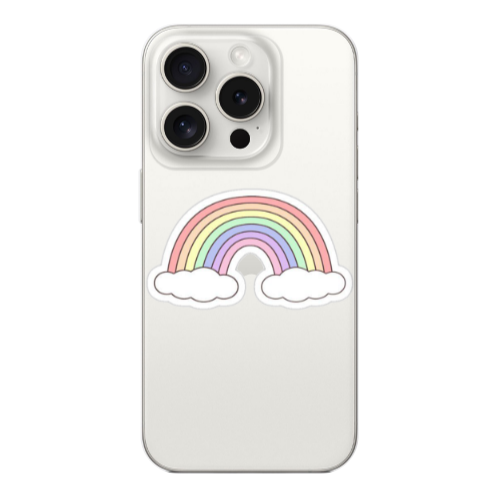 Apple iPhone 15 Pro Rainboww Transparent Silicone TPU Θήκη