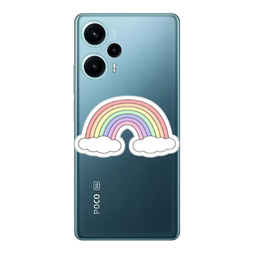 Xiaomi Poco F5 Rainboww Transparent Silicone TPU Θήκη