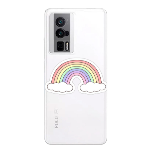 Xiaomi Poco F5 Pro Rainboww Transparent Silicone TPU Θήκη