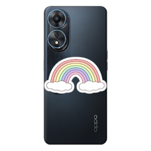 Oppo A 98 Rainboww Transparent Silicone TPU Θήκη
