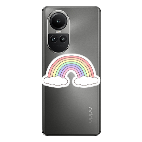 Oppo Reno10 5G Rainboww Transparent Silicone TPU Θήκη
