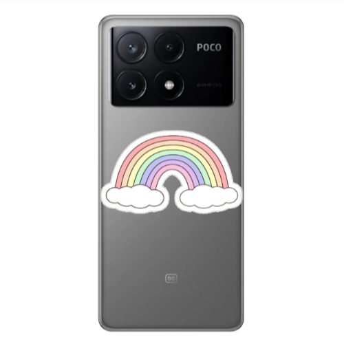Xiaomi Poco X6Pro 5G Rainboww Transparent Silicone TPU Θήκη