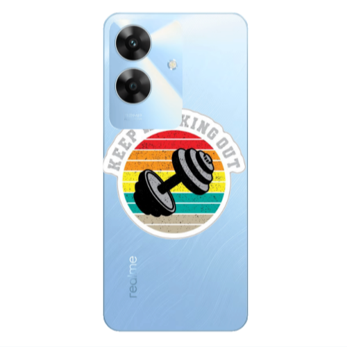 Realme Note 60 Keep working out Transparent Silicone TPU Θήκη