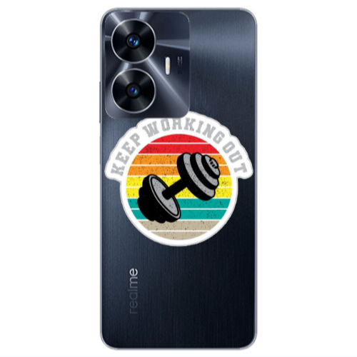 Realme Note 50 Keep working out Transparent Silicone TPU Θήκη