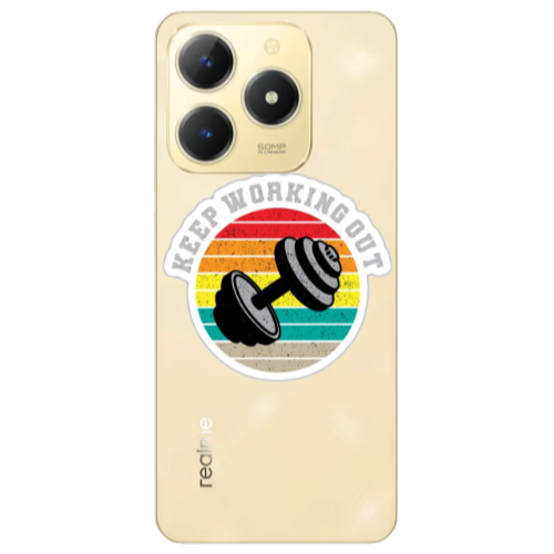 Realme C61 Keep working out Transparent Silicone TPU Θήκη