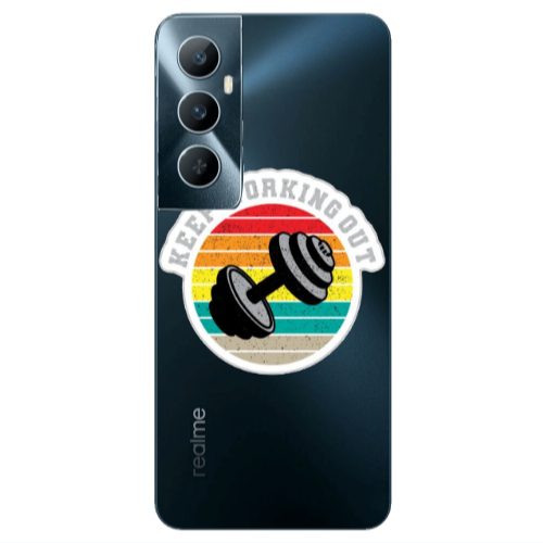 Realme C65 Keep working out Transparent Silicone TPU Θήκη