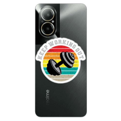 Realme C67 Keep working out Transparent Silicone TPU Θήκη