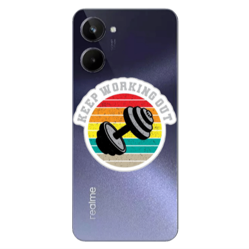 Realme 10 Keep working out Transparent Silicone TPU Θήκη