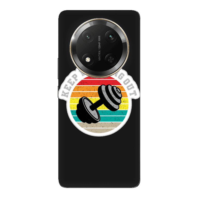 Honor Magic 7 Lite Keep working out Black Colored Silicone TPU Θήκη