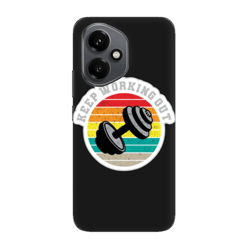 Honor Magic 400 Keep working out Black Colored Silicone TPU Θήκη