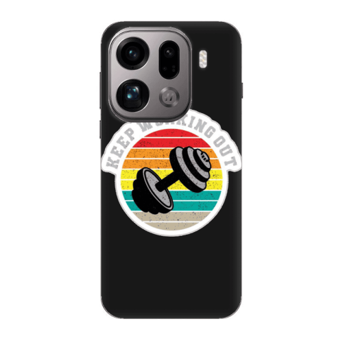 Oppo Find X9 Pro Keep working out Black Colored Silicone TPU Θήκη