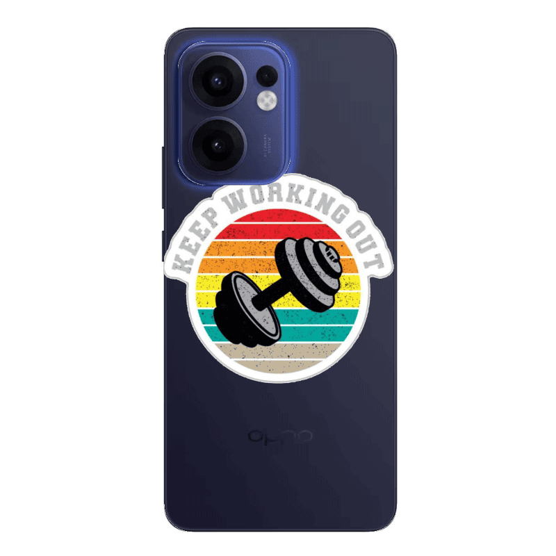 Oppo Reno13 FS Keep working out Transparent Silicone TPU Θήκη