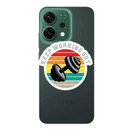 Oppo RENO 14 Keep working out Transparent Silicone TPU Θήκη