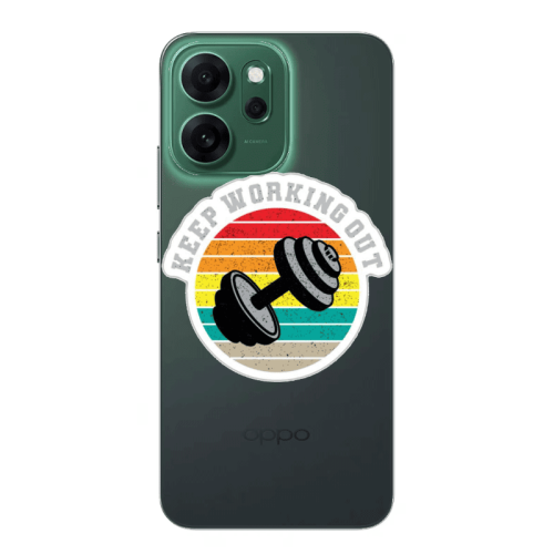 Oppo 14 F Keep working out Transparent Silicone TPU Θήκη