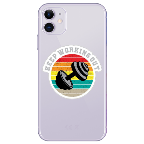 Apple iPhone 11  Keep working out Transparent Silicone TPU Θήκη