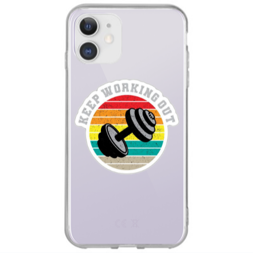 Apple iPhone 12 Keep working out Transparent Silicone TPU Θήκη