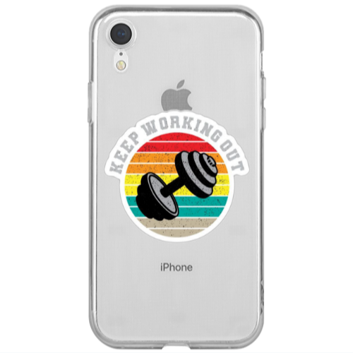 Apple iPhone Xr Keep working out Transparent Silicone TPU Θήκη