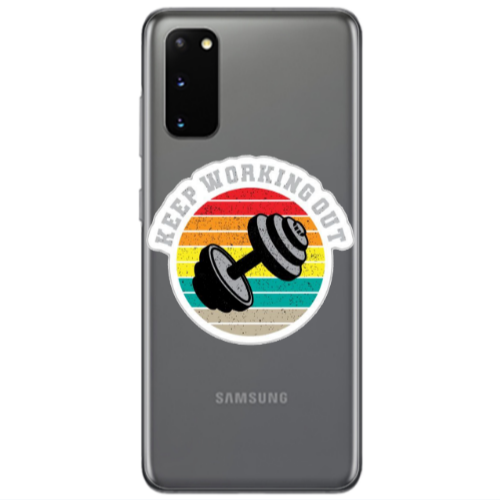 Samsung S20 Keep working out Transparent Silicone TPU Θήκη