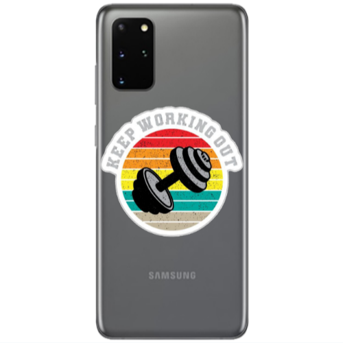 Samsung S20 Plus Keep working out Transparent Silicone TPU Θήκη