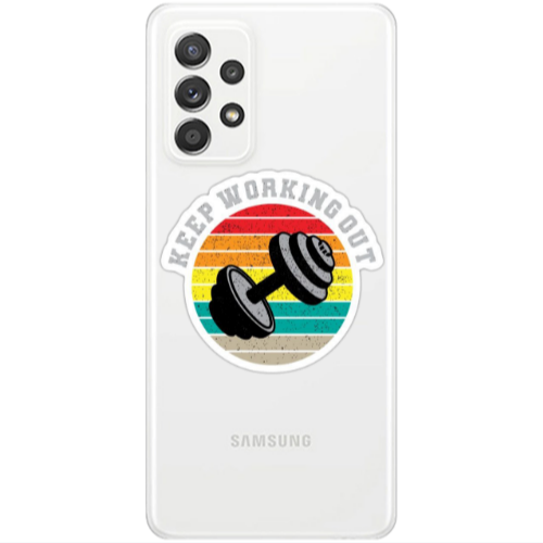 Samsung A53 Keep working out Transparent Silicone TPU Θήκη